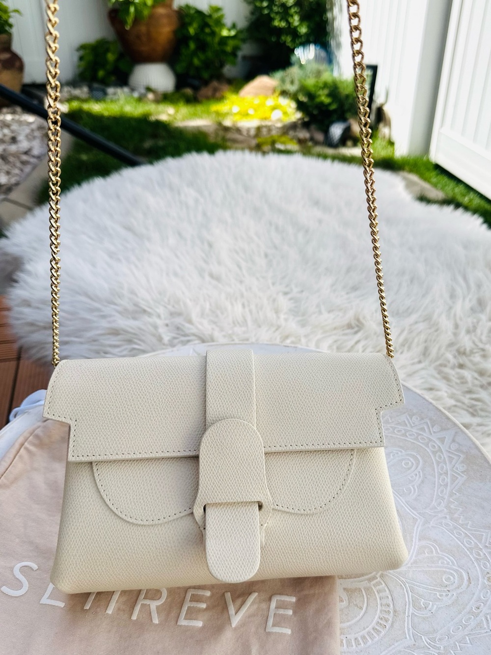 Senreve Cream Pebbled Leather Belt Bag 💙🌹 - Picture 6 of 8